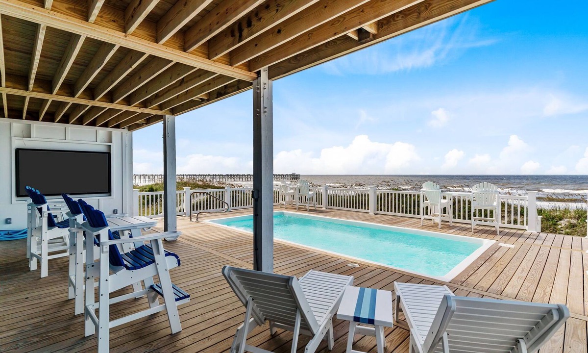 Yaupon Beach House | 6BR Oceanfront Sanctuary: Pool, Elevator, Near Pier & More