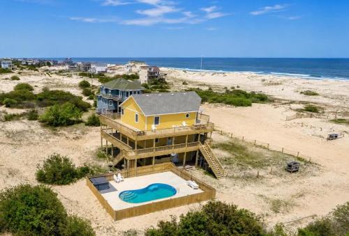 Carova Beach House | Almost Paradise - 4x4 Area, Ocean View, Pool, Hot Tub, Air Hockey, Pets OK, Flex Stays