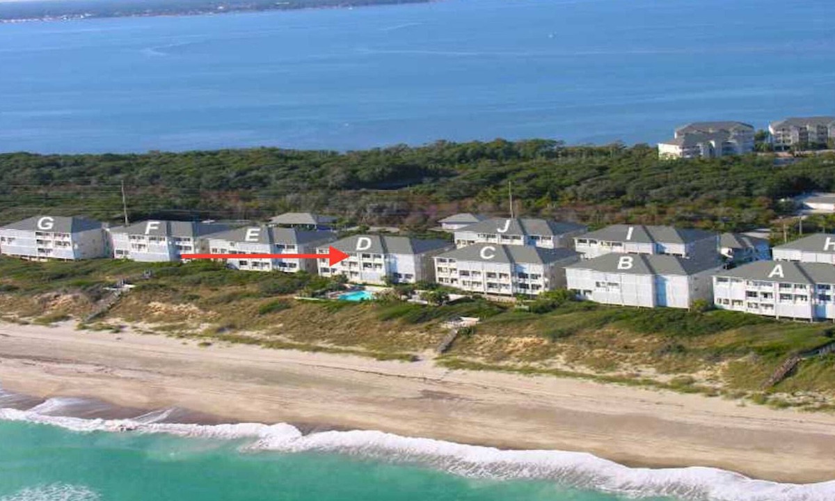 Indian Beach Condo | "Barefoot Paradise," Unobstructed Oceanfront, Linens, Heated pool, Modern Decor