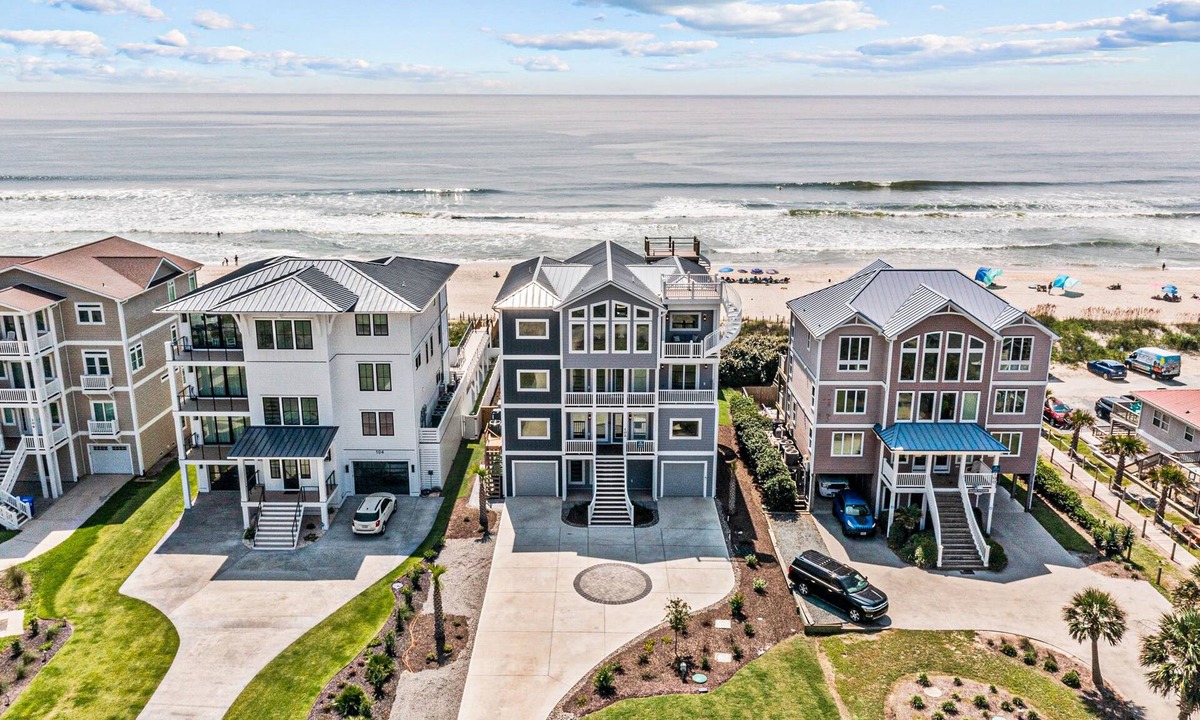 Surf City House | Brand-new oceanfront home with private pool, hot tub & four-story deck