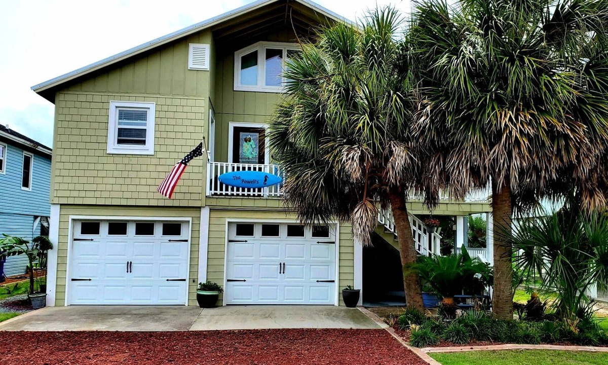 Ocean Isle Beach House | Charming Coastal Cottage On A Canal with Private Heated Pool, Tiki Bar and Dock