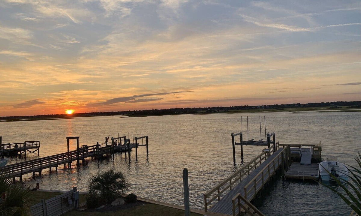 Topsail Beach House | Charming soundside home with private beach & dock