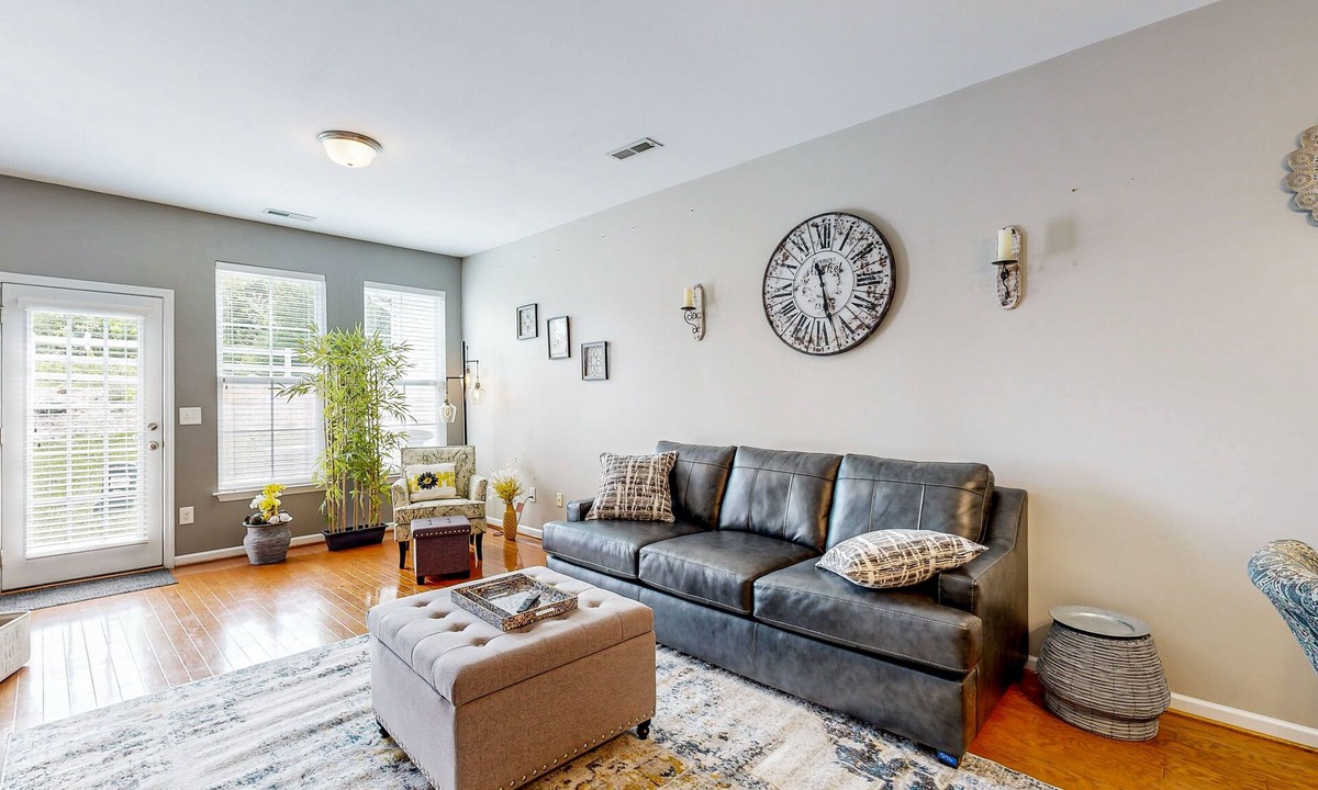 Winston - Salem House | Charming townhouse with pool, patio, central AC, & washer/dryer