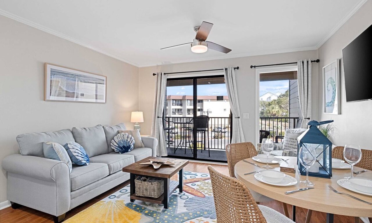 Folly Field Condo | Coastal Retreat Vibe w. Views - Beachfront Resort - Tennis & Pickleball OV B219
