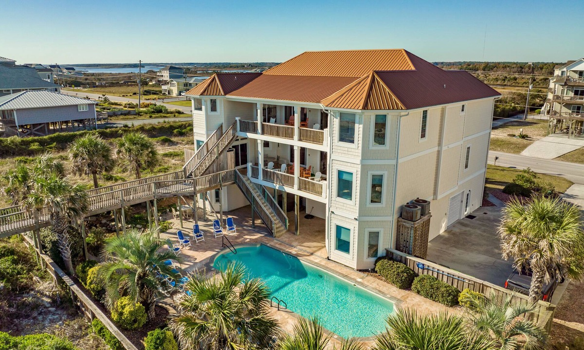 North Topsail Beach House | Coppertop | Oceanfront, Private Pool + Hot Tub