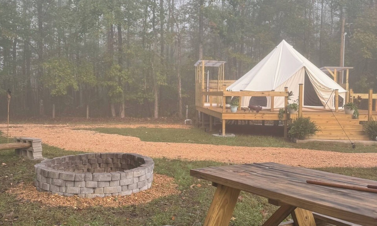 Camden RV Rental | Cozy chic Luxury Bell Tent Getaway near Kentucky Lake - sleeps up to 5!