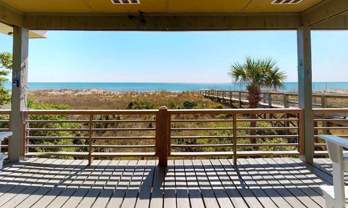 Wilmington Beach House | Dog Friendly, Oceanfront House with Large Deck and Private Beach Access!