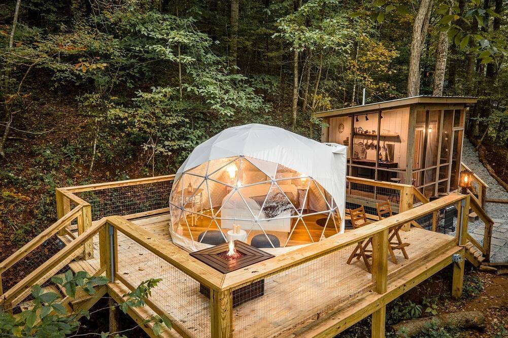 Todd Cabin | Experience Unrivaled Luxury: Exclusive Dome with Hot Tub and Unique Views in North Carolina