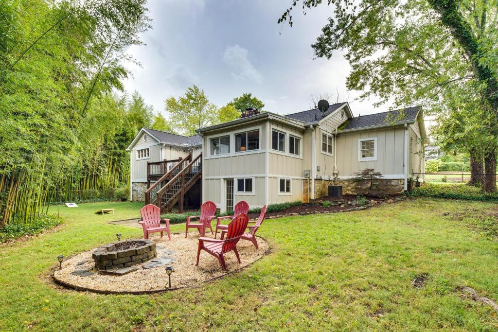 Druid Hills House | Hendersonville Haven with Fire Pit, Grill, Deck!