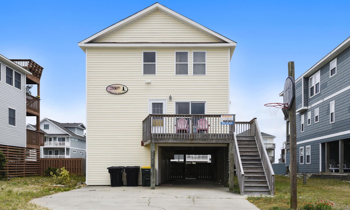 Kill Devil Hills House | KD1105- 1 Block to Beach- 5 BRs, Private Pool, Hot Tub, and Dog Friendly!