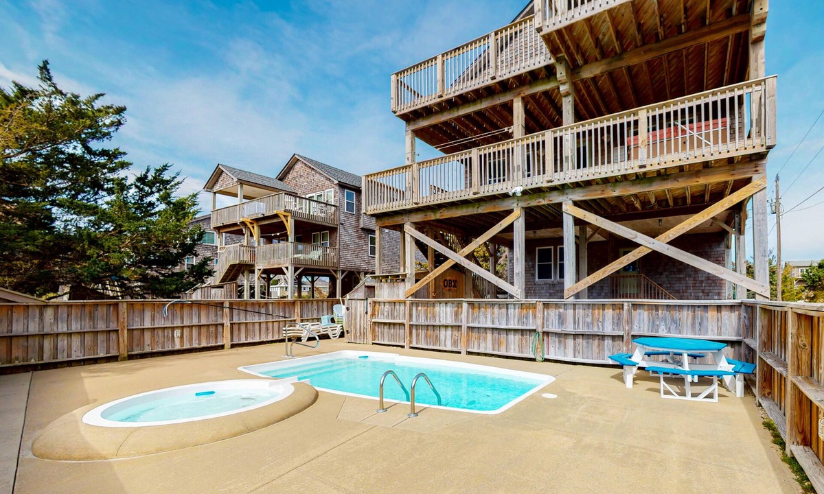 Hatteras House | Lovely home with private pool, decks, amazing ocean view, & W/D