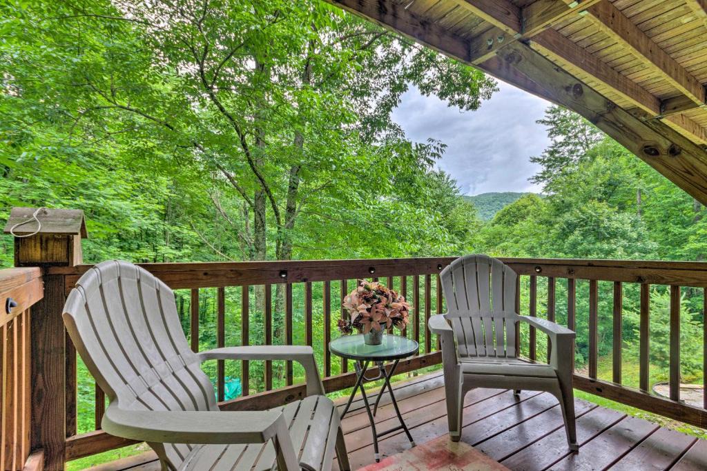 Settlers Ridge House | Mountain-View Maggie Valley Home with 2 Decks!