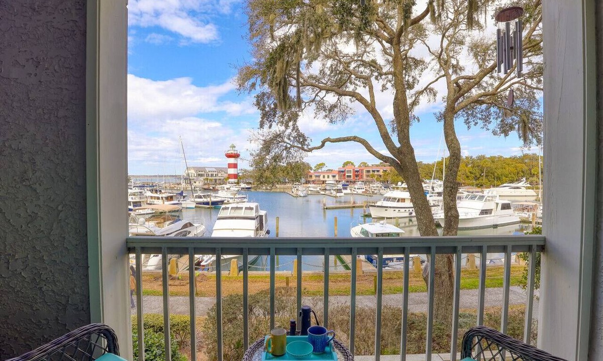 Harbour Town Condo | MyStay at 1029 Caravel Ct | Harbour Town Villa with Lighthouse Views and Pool!