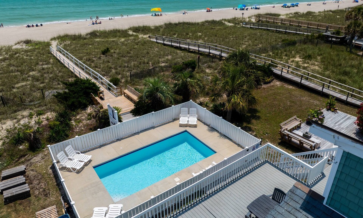Kure Beach House | New for 2026! 6BR Luxury Home w/Heated Saltwater Pool + Beach