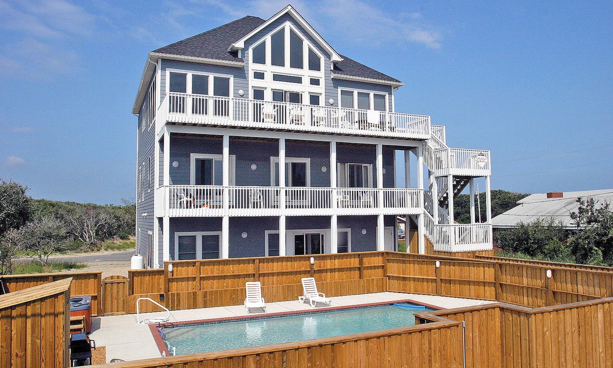 Buxton House | Ocean-view home with central AC, pool, & hot tub