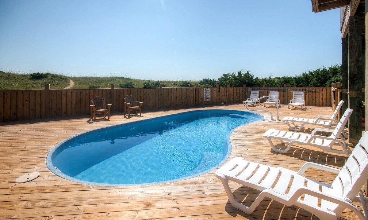 Avon House | Oceanfront Home in Avon w/Private Saltwater Pool, Hot Tub, Tiki Bar, Smart TVs