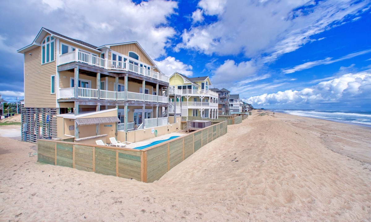 Avon House | Oceanfront home with ocean view, private hot tub, outdoor pool, & central AC