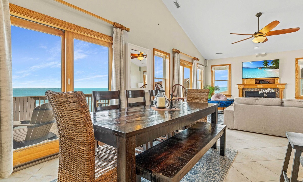 Rodanthe House | Oceanfront OBX Getaway with Hot Tub Game Room Epic Views backyard Beach!