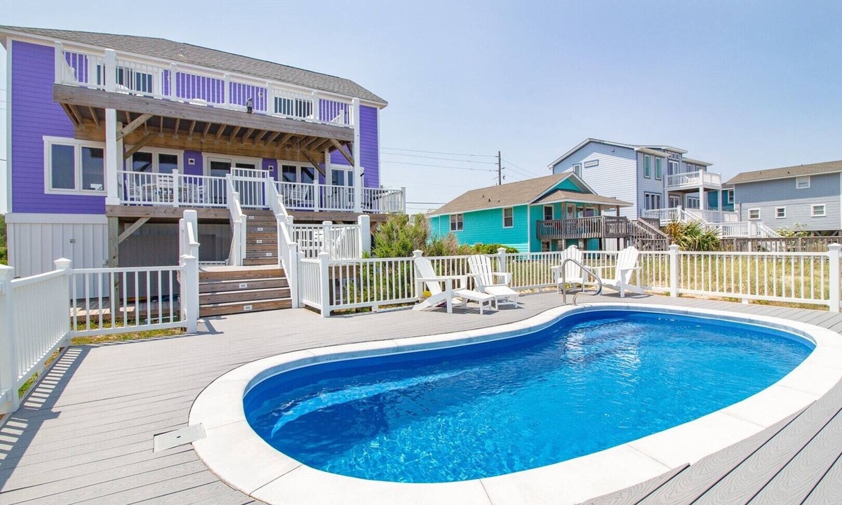 Kure Beach House | Oceanfront - Private Pool - Decks for Days