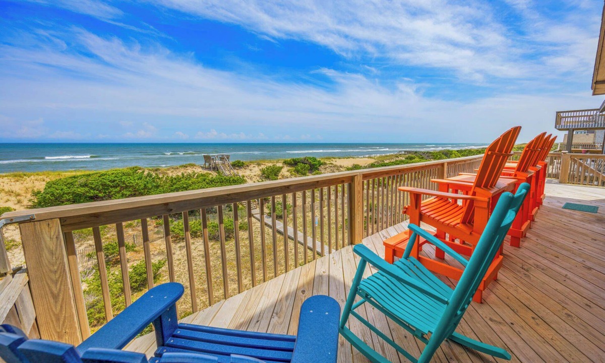 Avon House | Oceanfront w/Hot Tub, Game Room, Tiki Bar, Community Pool and Tennis/Pickleball