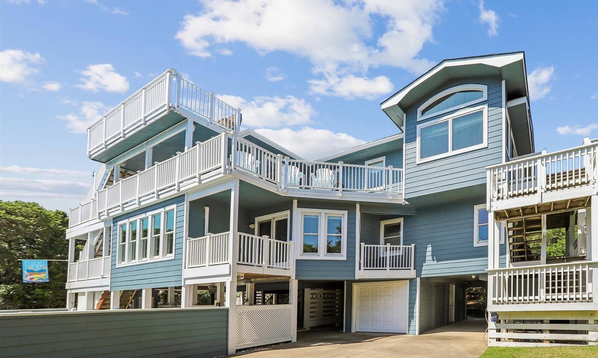 Southern Shores House | ONLY 370 feet to beach access! HUGE LOADED home! Private Pool, Hot Tub, Game room with Pool Table!