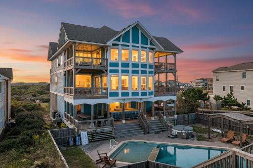 South Nags Head House | Outside-In - S Nags Head MP 18.5, Luxury Oceanfront, Elevator, Pool, Cabana, Home Theatre, Pets OK