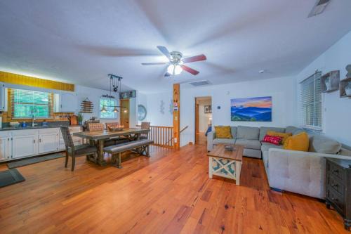 Lake Lure House | Redbird Retreat - Riverfront Cabin, Fenced Yard, Firepit and Grill