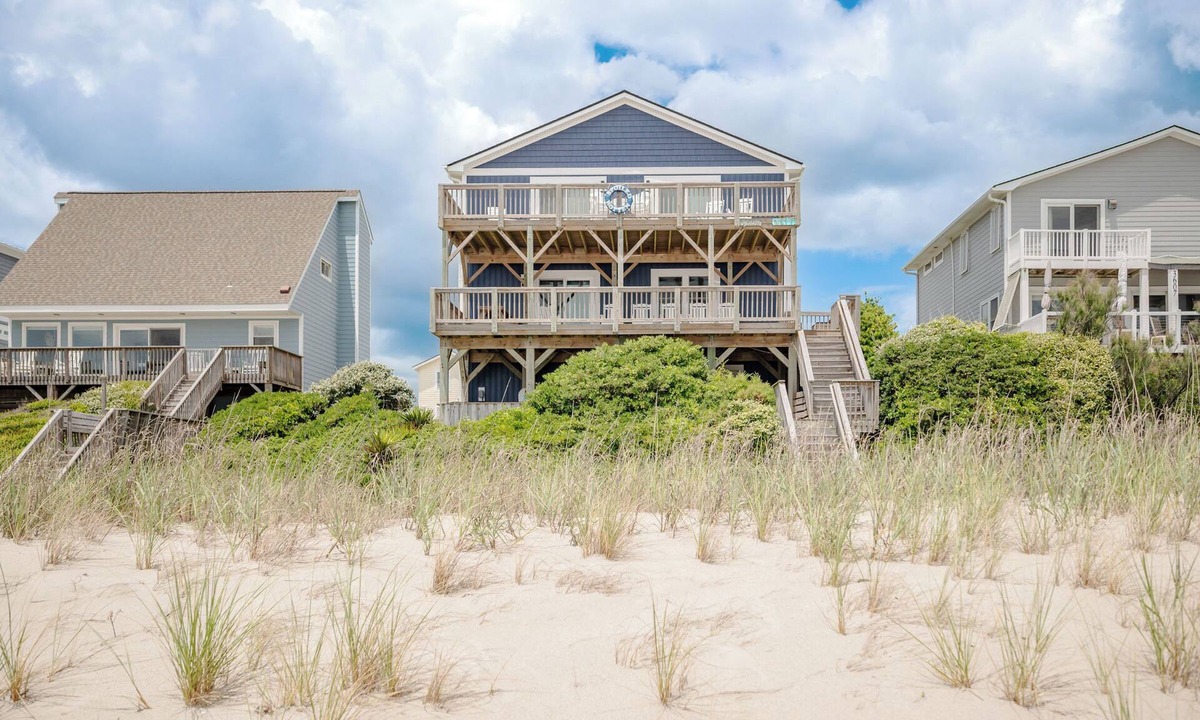 Oak Island House | Spoiled Rotten: Oceanfront house in West Beach with a double porch overlooking t