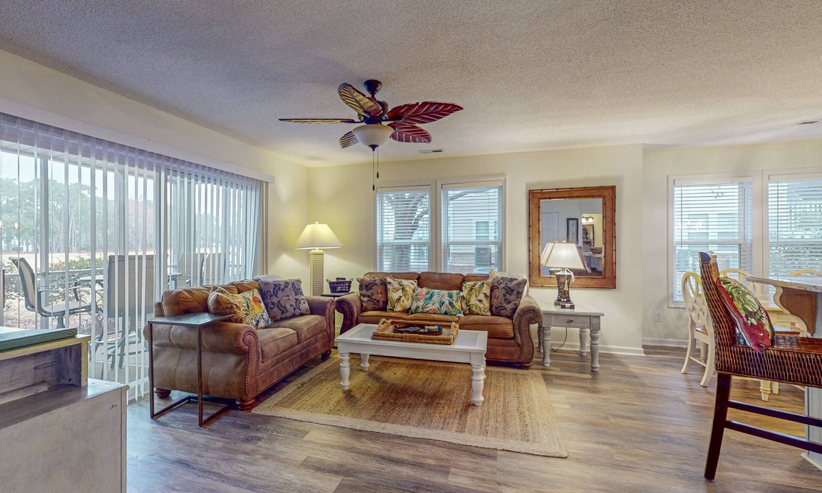 St. James Condo | STJ22A: Coastal Condo with golf course view and shared pool access