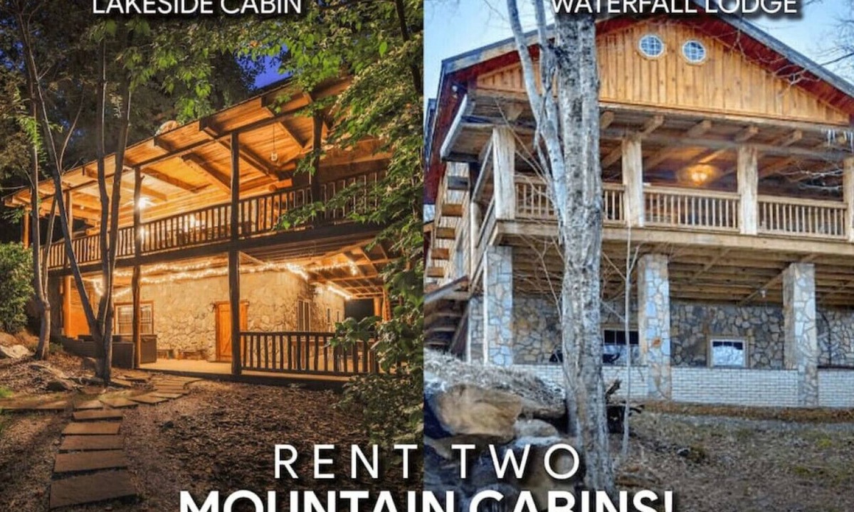Mars Hill Cabin | Waterfall Lodge - Huge Mountain Lodge w/ Hot Tub