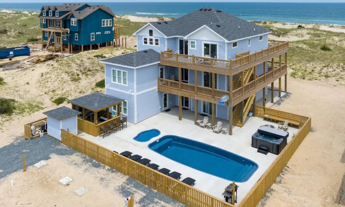 Carova Beach House | Wildhorse Beachfront 12 bedroom Pool Estate