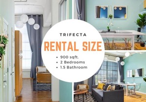 2BR Hip Downtown Apt + Apple TV + Wifi + Gym