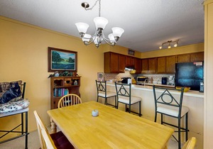 Homey condo with great ski slope & sunset view, pool, hot tub & fireplace