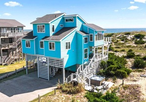 Oceanfront Avon Home with Hot Tub, Beach Access Next Door, Smart TVs, and Grill