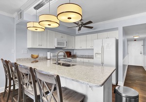 Oceanfront penthouse with private beach access. Two bedroom oceanfront condo.