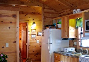Real Logs-1BR, queen bed & futon-sleeps 4. Riverside w/Hot Tub