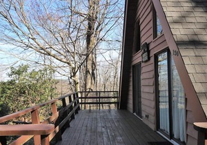 Rustic A-Frame with Wood Stove