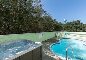 Splash in the Pool & Relax in the Hot Tub in Ocean Sands, Corolla.