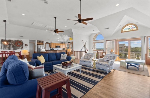 Whalehead Beach House | 1399 - Ocean's Grace 8-bed 7.5-bath semi-oceanfront Corolla NC pet friendly private pool sleeps 22