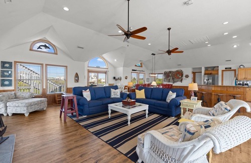 Whalehead Beach House | 1399 - Ocean's Grace 8-bed 7.5-bath semi-oceanfront Corolla NC pet friendly private pool sleeps 22