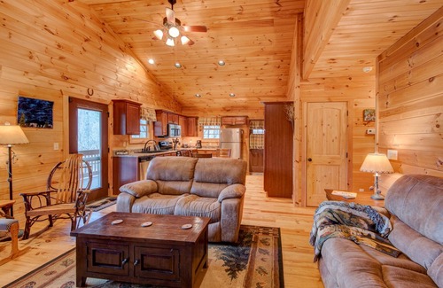 Boone Cabin | A Happy Roost Rustic cabin near Boone with hot tub gas fireplace