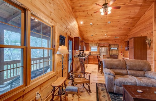 Boone Cabin | A Happy Roost Rustic cabin near Boone with hot tub gas fireplace