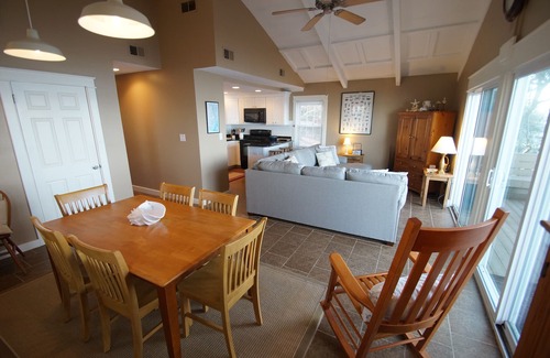 Colington Harbour House | CH235- Soundfront- 3 BRs, Boat Dock, Screened Porch, Com Pool, Marina/Tennis!