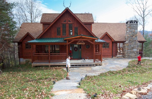 Black Mountain House | Close to Asheville, large, private, wood burning firplace, hot tub, luxury cabin