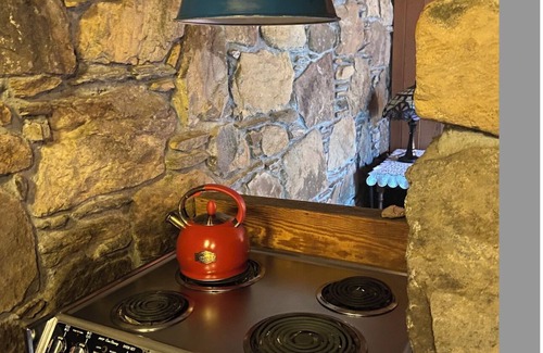 Little Switzerland Ski Chalet | Historic Stone "Chalet Switz" a mile from center of Little Switzerland
