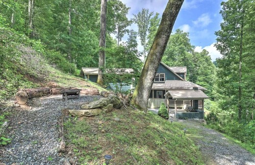 Mars Hill House | Laurel Creek Lodge - Hot Tub & Creek Access