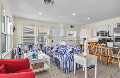 Yaupon Beach House | Mead Us At The Pier: Oceanfront Beach Cottage Near Oak Island Fishing Pier