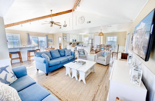 Rodanthe House | Oceanfront and Dog Friendly Home Right on the Beach w/Screened Porch