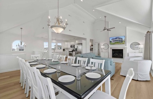 Salvo House | Oceanfront Salvo Home w/Private Pool, Hot Tub, Game Room. Time for Indulgence!