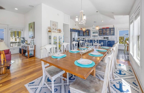 Rodanthe House | Oceanview Dog Friendly Home w/Private Pool, Hot Tub, Game and Media Rooms